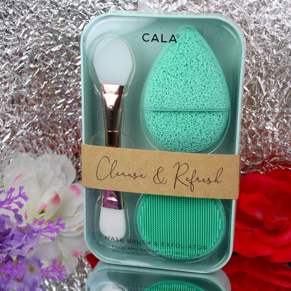 CLEANSE & REFRESH MASK BRUSH & EXFOLIATOR SET (MINT)